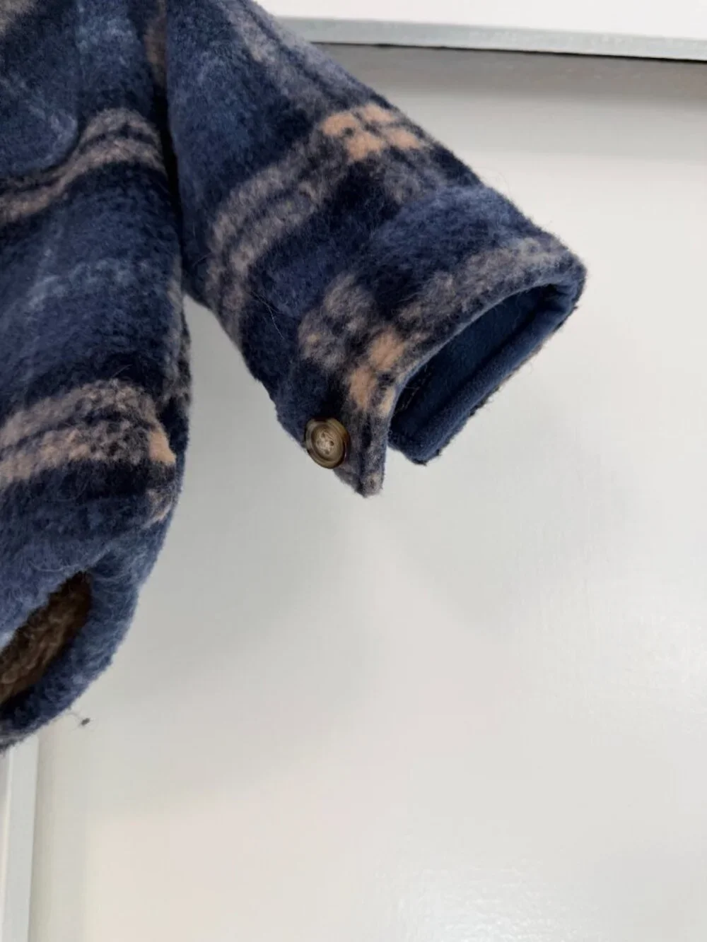 Carter's Baby Plaid Sherpa-Lined Shacket in Navy